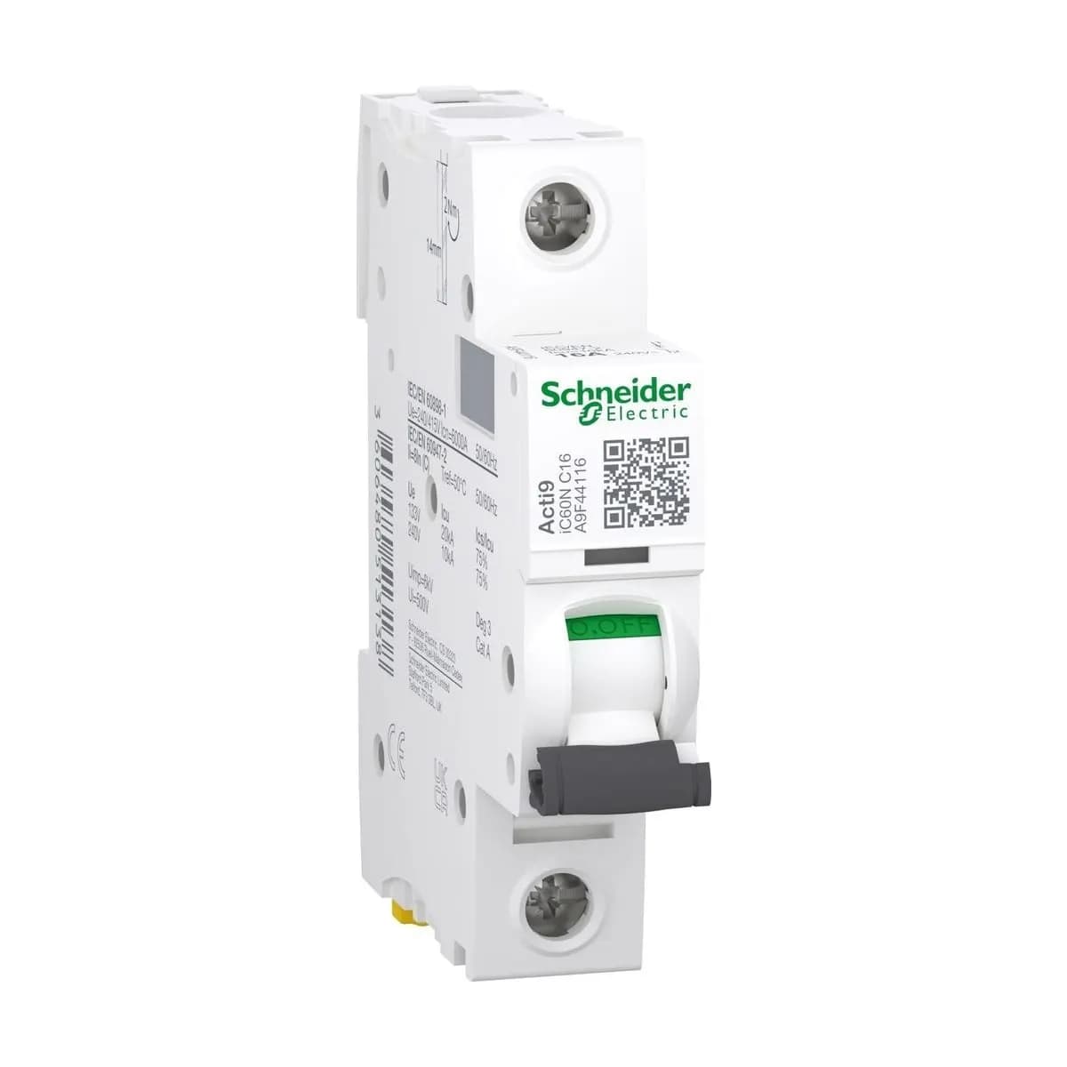 Schneider Electric Acti9 iC60N 1-pole miniature circuit breaker