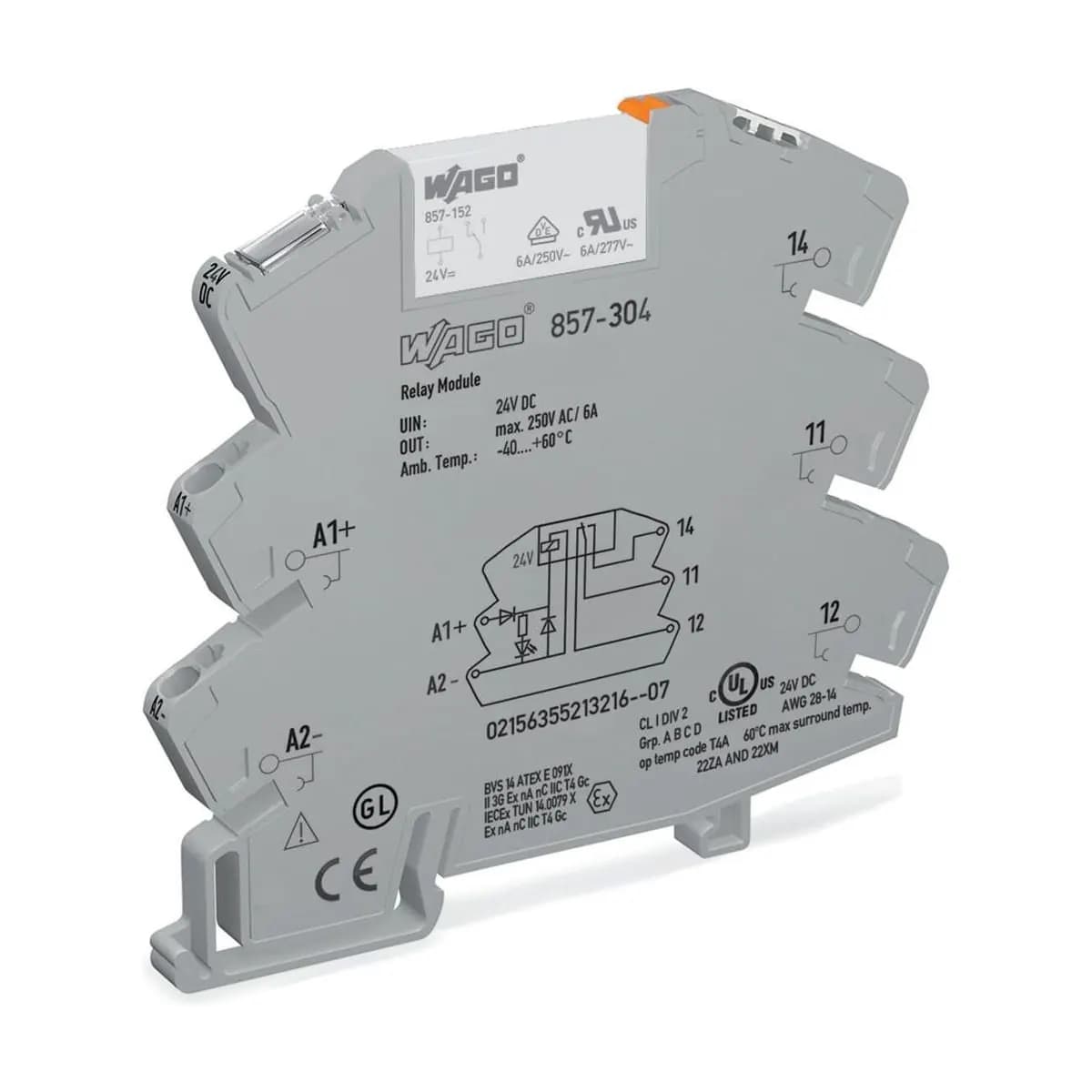 WAGO 857-304 relay module, 6 mm