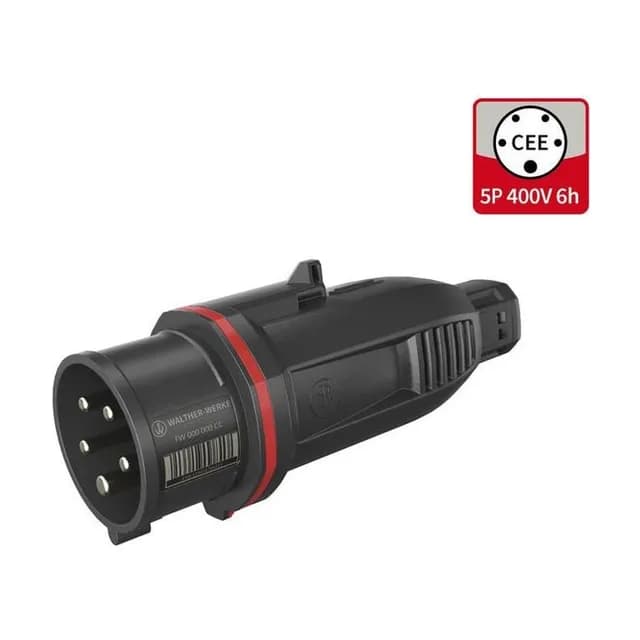 Walther-Werke FW210506CC CEE NEO One-Touch plug, 16 A, 5-pole, 6 h, 400 V, IP54, screwless