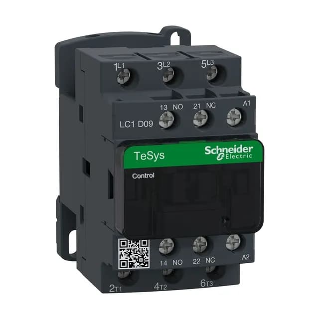 Schneider Electric LC1D09M7 TeSys D contactor, 3P, 9 A AC-3 (≤ 440 V), 220 V AC coil